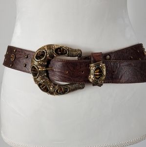 LeatherRock belt studded belt